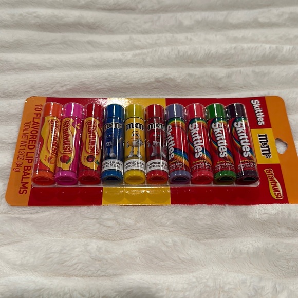 Skittles, M & M’s, Starburst 10 Flavored Lip Balms. - Picture 1 of 5